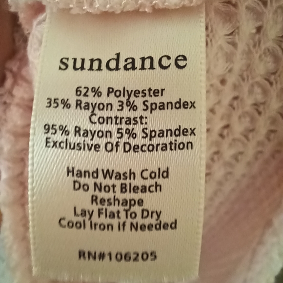 Sundance Thermal Waffle Knit Popover Top pink medium - Picture 9 of 11